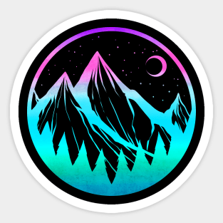 Vintage Mountains and Forrest Hiking and Camping Sticker